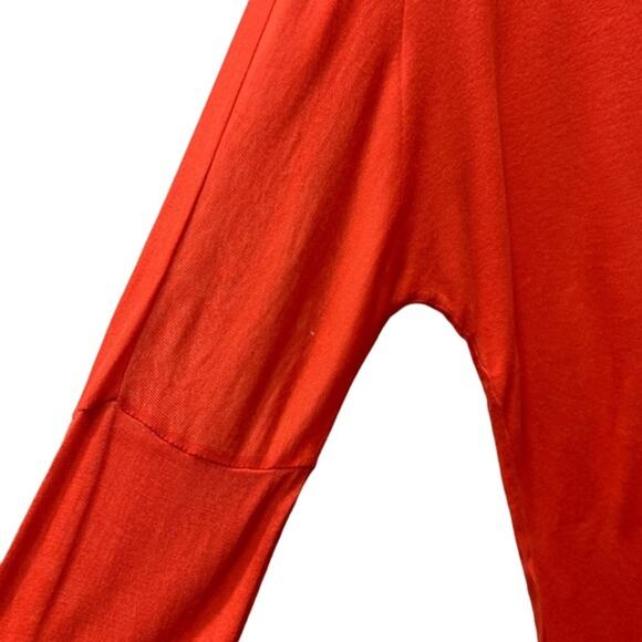 NEW La made tee orange long sleeve high low front pockets size XS - Picture 6 of 13